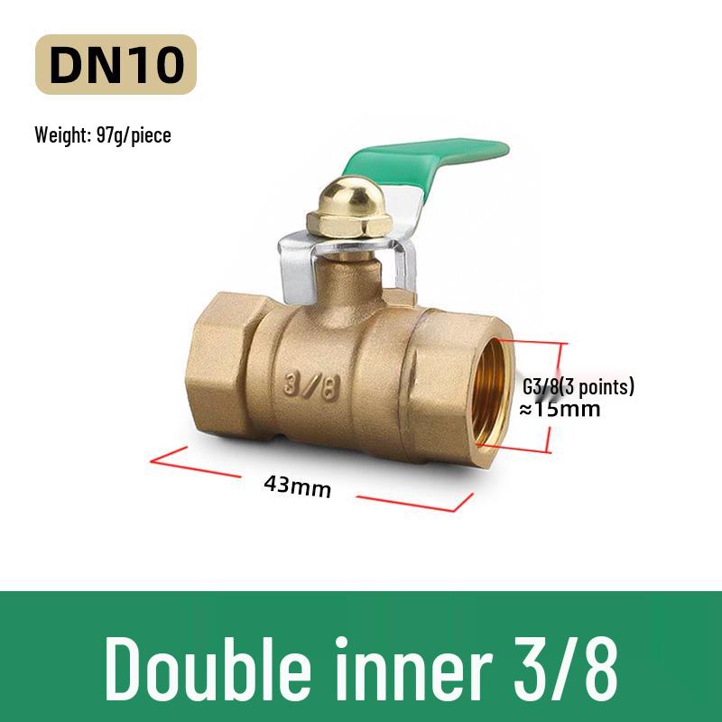 Copper DN20 Thickened Water Valve, Internal/External Thread, Pneumatic Ball Switch, 2-Point One-Piece Design