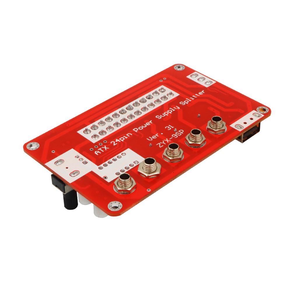 1PC 24 Pin ATX Breakout Power Supply Board Output 3.3V/5V/12V 1.8V-10.8V(ADJ)
