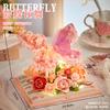 Butterfly Bouquet Small Particle Construction Block Assembly High-Value Ornaments Rose Bouquet Diy Construction Blocks Girl Present