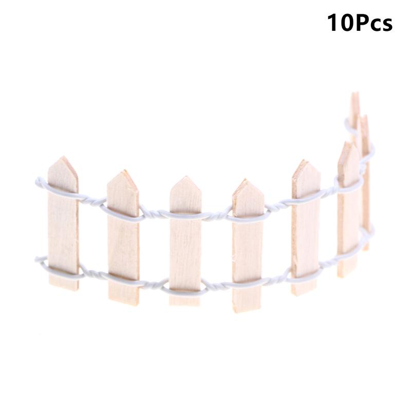 10Pcs Miniature Bendable Fences for Dollhouse Garden Courtyard Decor Toy Accessories - Flexible Mini Landscape Boundaries