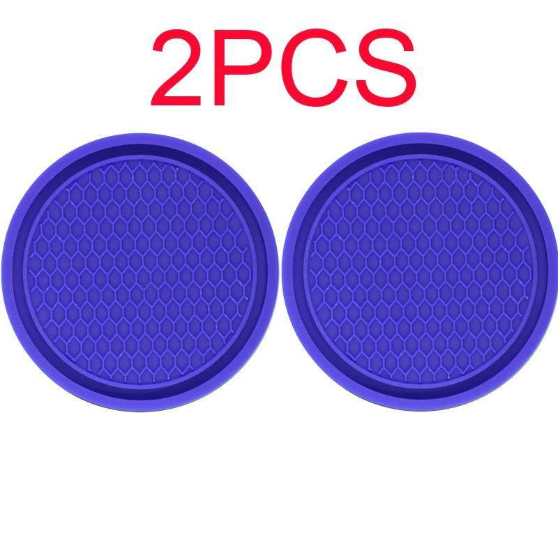 Podkładka pod kubek samochodowy, 2 szt. Uniwersalny samochodowy antypoślizgowy uchwyt na kubek osadzony w ozdobach, silikonowa podkładka, zestawy akcesoriów do wnętrza samochodu