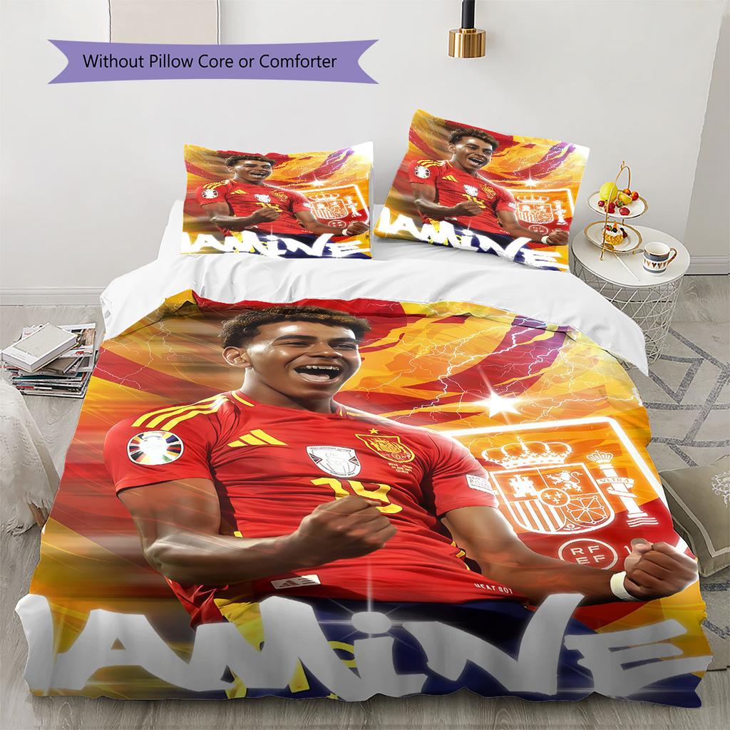 Lamine Yamal Dream Bedding Quilt Set Quilt Cover Pillowcase Home Decoration Birthday Gift (1 * duvet cover + 2 * pillowcase, without core)