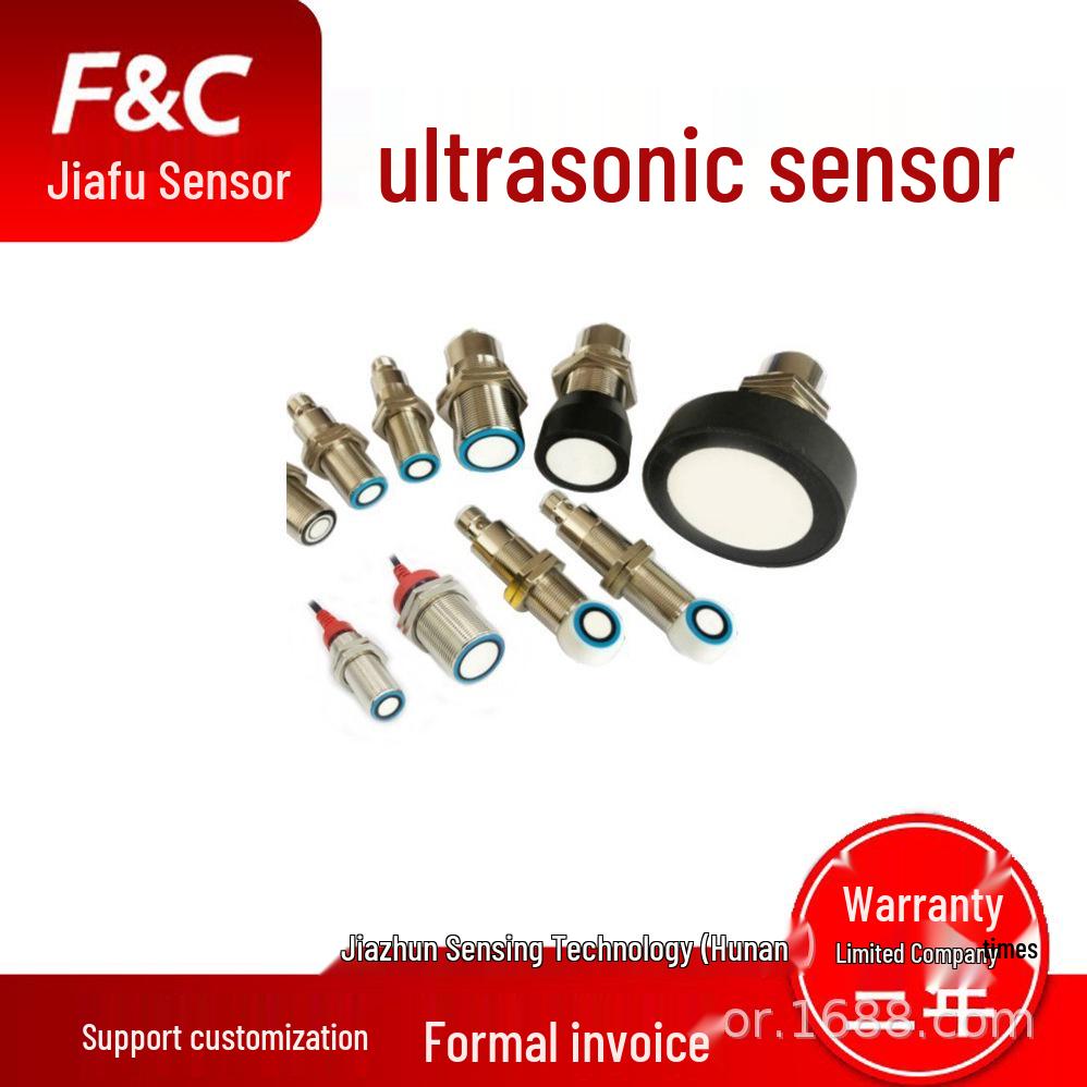 Jiazhun Ultrasonic Sensor for Industrial Process Control Range: 30cm, Size: 18
