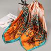 Small silk scarf women's large square scarf yarn scarf spring, autumn and winter matching shirt middle-aged mother square 91 × 91 thin scarf
