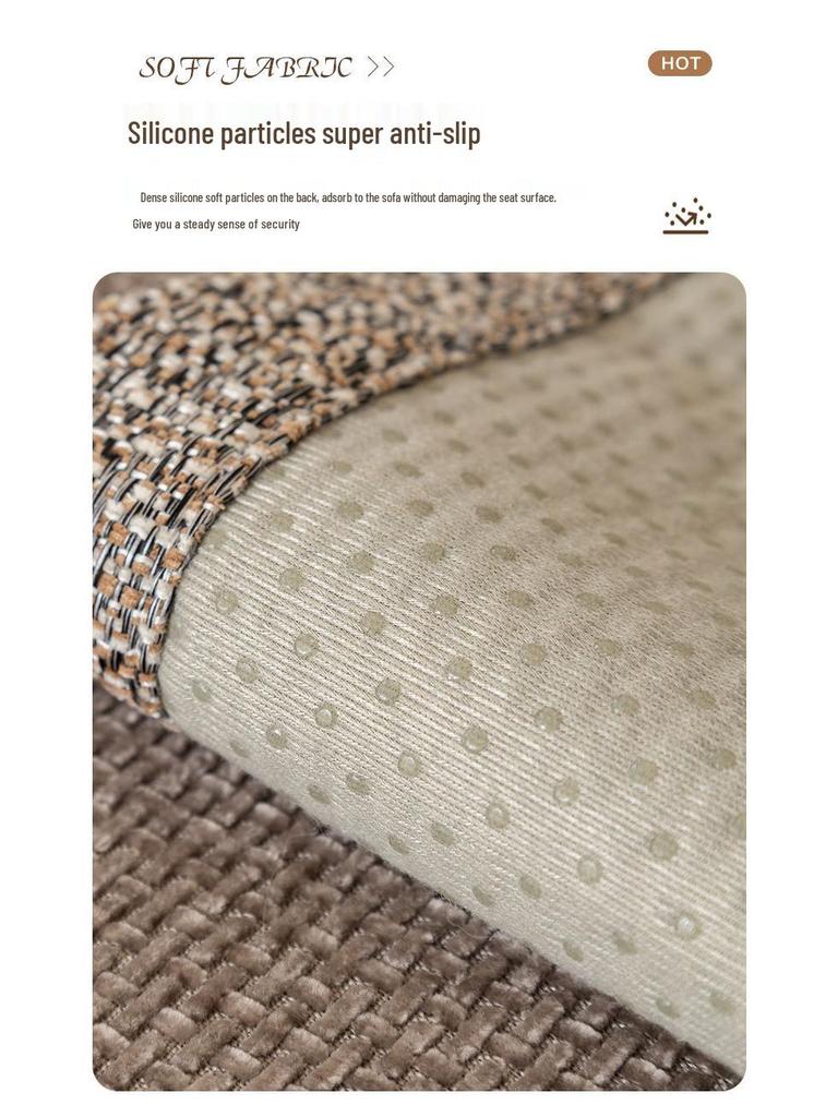Luxury Modern Chenille Sofa Cushion - High-End, All-Season, Non-Slip, Fully Wrapped, Minimalist Design.
