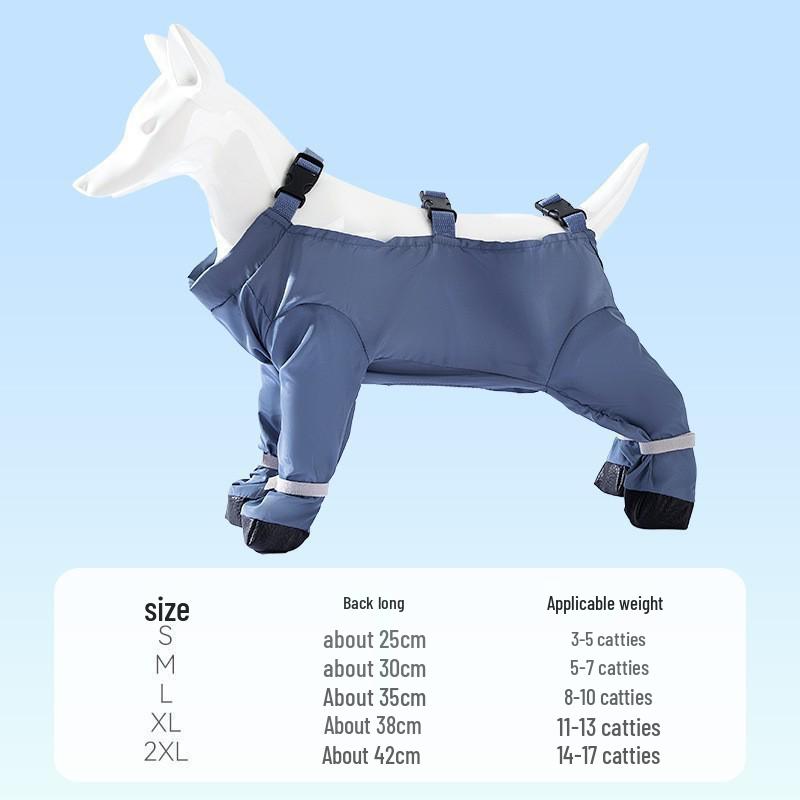 Waterproof Dog Pants with Belly & Feet Cover - Dustproof & Dirtproof for Outdoor Use