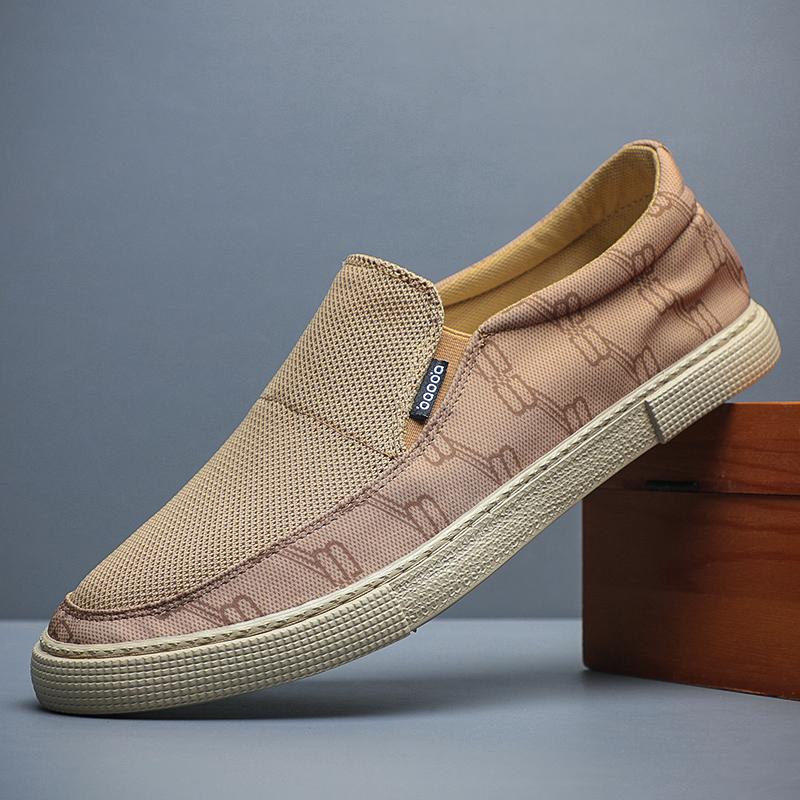 

Fashion Men s 2025 Summer Canvas Shoes Breathable Casual Shoes Slip on Sports High Quality Authentic Shoes BD24063 38 хаки
