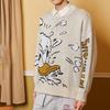 Li-Ning X Disney Serie de Estilo de Vida Deportivo Co-Marca Gráfico de Dibujos Animados Suéter Holgado Pulóver Unisex Tops Blanco Cisne AMBR018-4