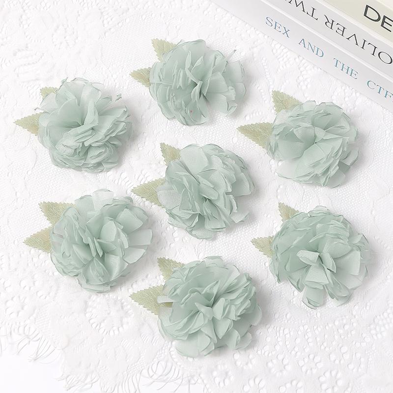 

5/10 шт. 6,5 см Органза Газовая Ткань Цветок DIY Свадебное Платье Одежда Обувь Шляпы Украшение Заколка Ювелирные Аксессуары Тканевые Цветы 10Pcs