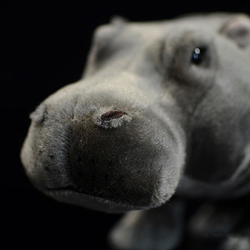 Cute Lifelike High Soft Standing Hippo Stuffed Animal Toys Real Life Hippopotamus Plush Doll Birthday Gift for Kids