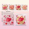 50/100pc Valentine's Day cartoon pattern heart-shaped transparent glass paper bag Valentine's Day happy party packaging supplies