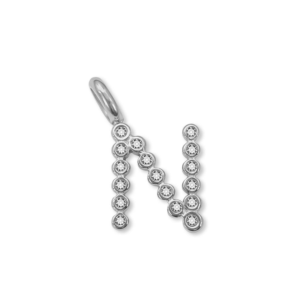 Chihang Fashion English Letter Zirconia Pendant Necklace - DIY 26 Letter Accessories