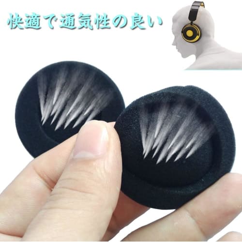 Replacement Ear Pads for Headphones, Diameter 60mm (2 Sets)