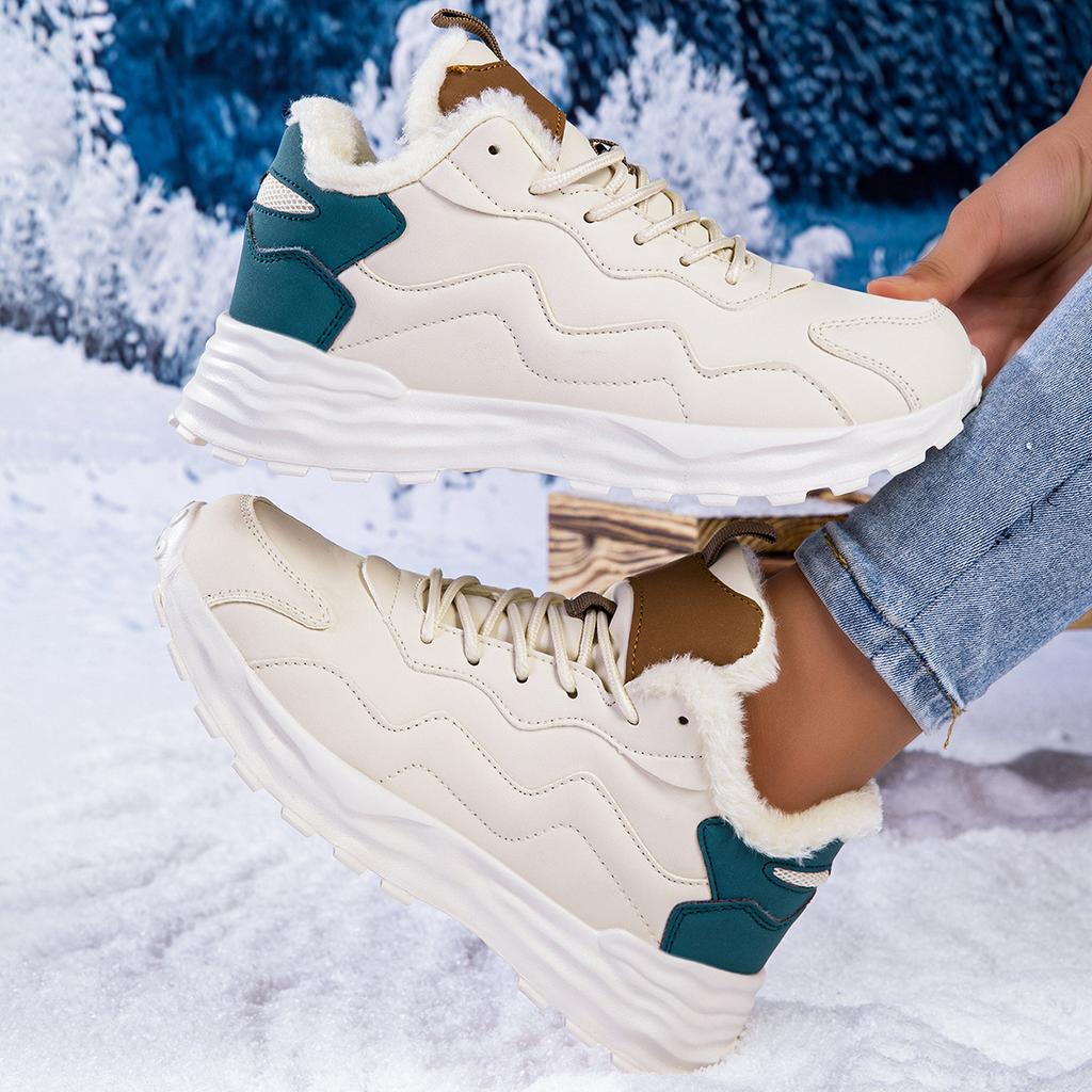 Sneakers Women's Warm Fleece Casual Shoes Outdoor Fashion Versatile Daddy Student Running Shoes Women's Shoes