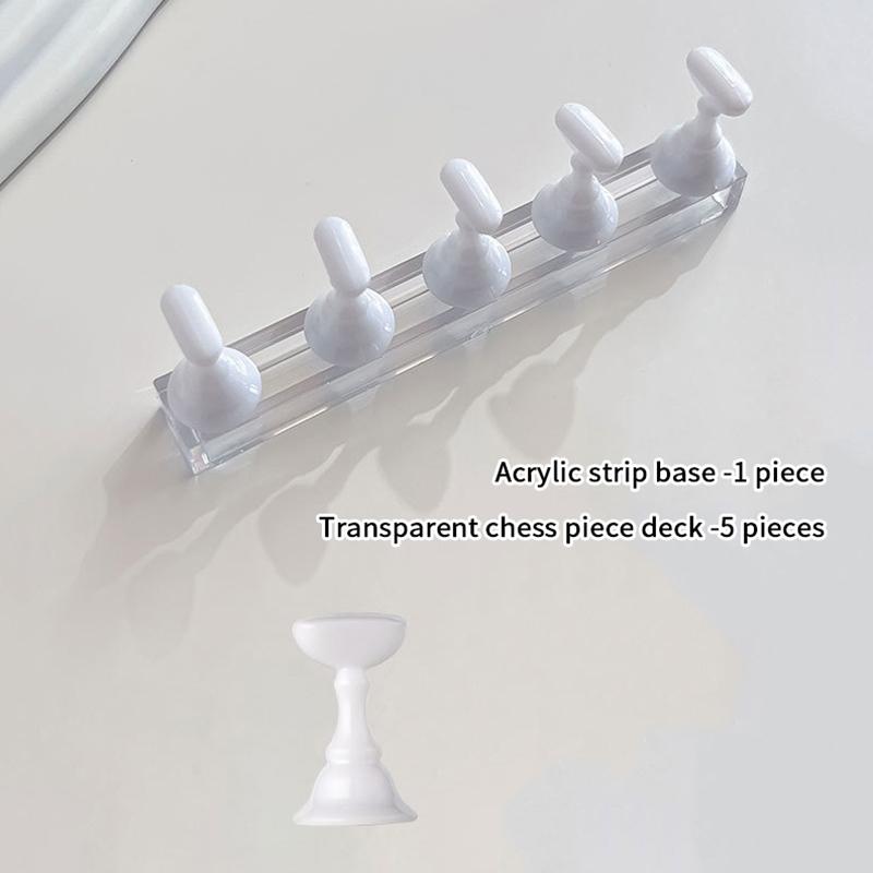 5/10 Pcs Magnetic Nail Stand For Press On Nails Display Fake Nail Nail Tips Practice Holder Beginner Diy