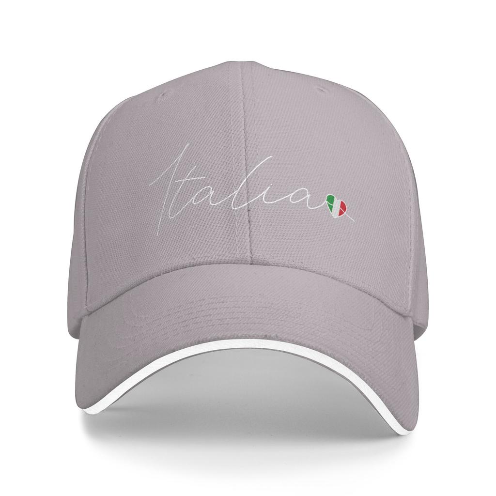Damen Unisex Italia Einfache Liebe Italienische Flagge Herz auf Italien Outdoor Hut Sonnenschutzmütze Lässige Baseballkappe Sportmützen