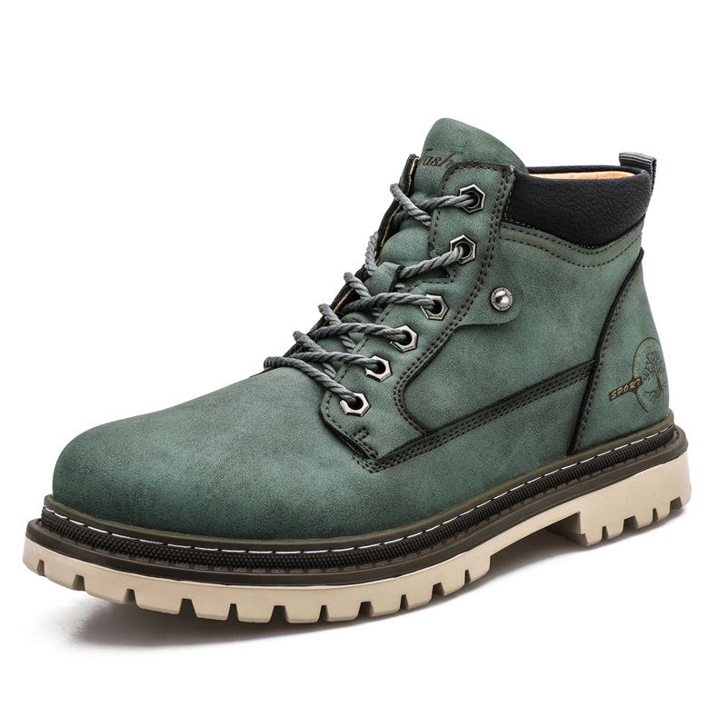 Men's Trendy Mid-Cut Autumn Work Boots - British Style Martin Boots