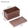 MDNG Gold Carbon Steel Corrugated Loaf Pan with Lid