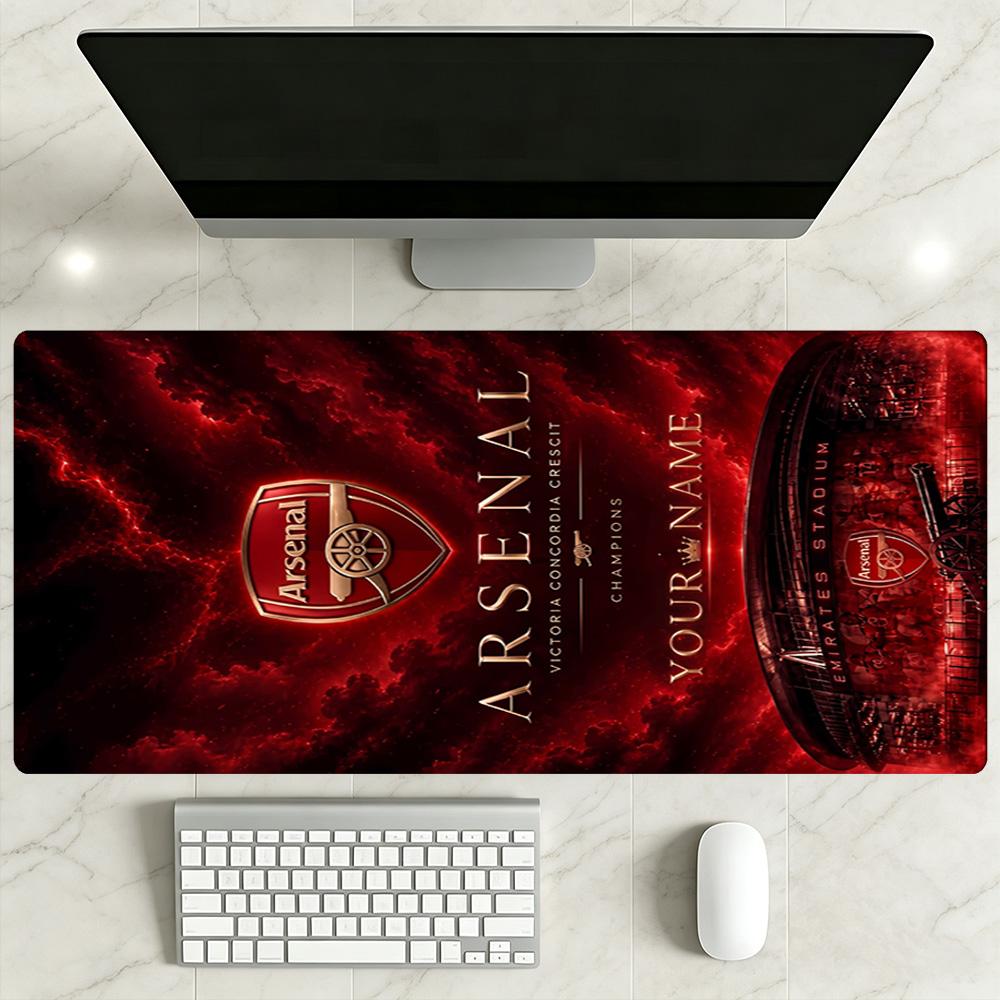 Arsenal F.c. Customizable Name Mouse Pad Gamer Mousepad Computer Desk Mat Non-Slip Rubber Bottom Perfect Gift for Gamers And Professionals