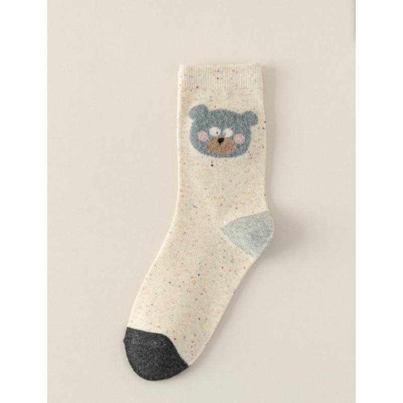 

Autumn and Winter Trendy Cartoon Plush Cute Socks, Women s Mid-calf Socks, Pile Socks 1 pair