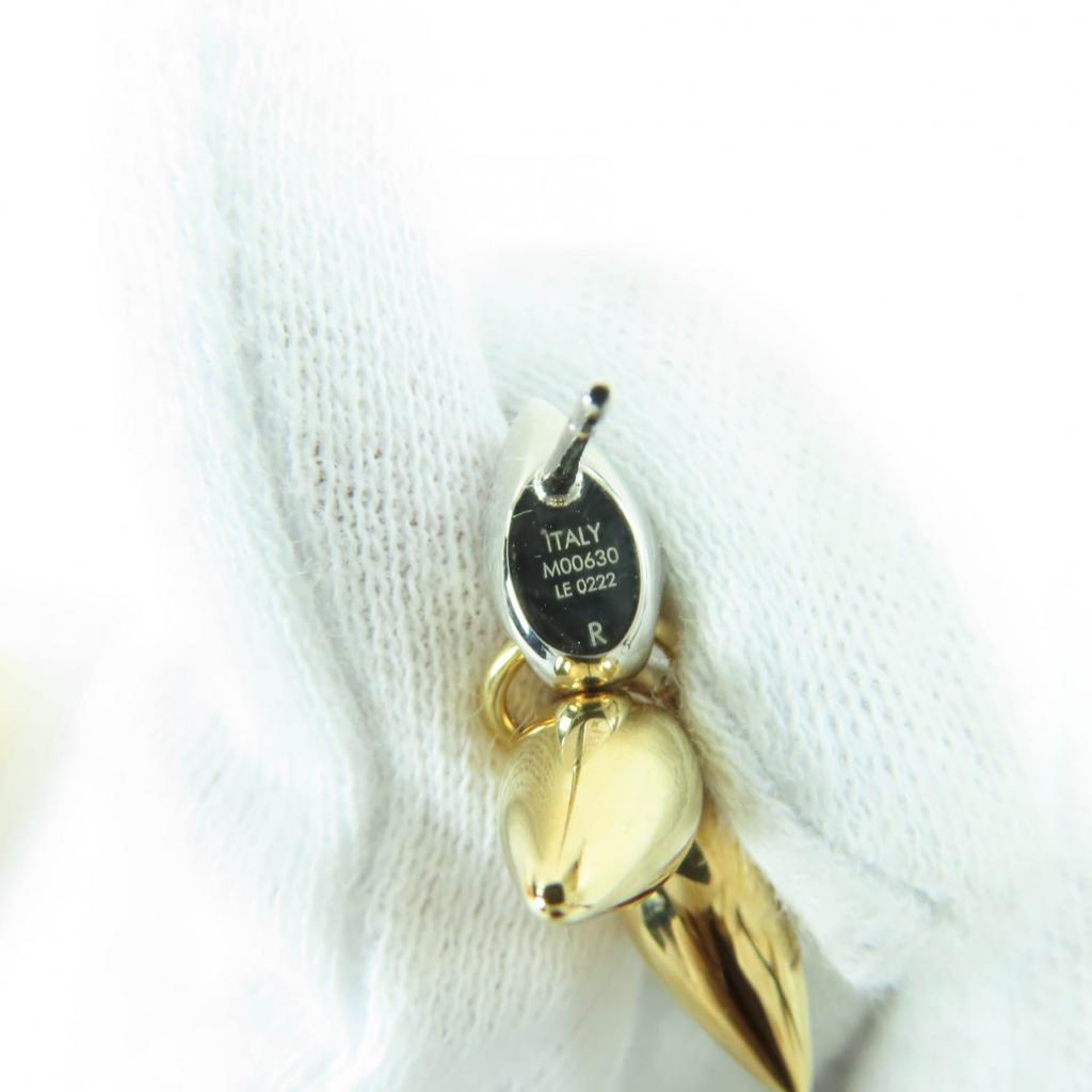 Excellent LOUIS VUITTON Pierce Bookle Dreille Louisette Pandan Gold M00630 Used