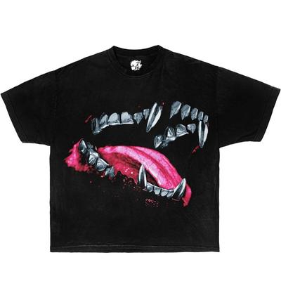 Neniom Grillz Dog Bite Boxy Vintage Shirt Tee Streetwear Y2K Unisex T-Shirt
