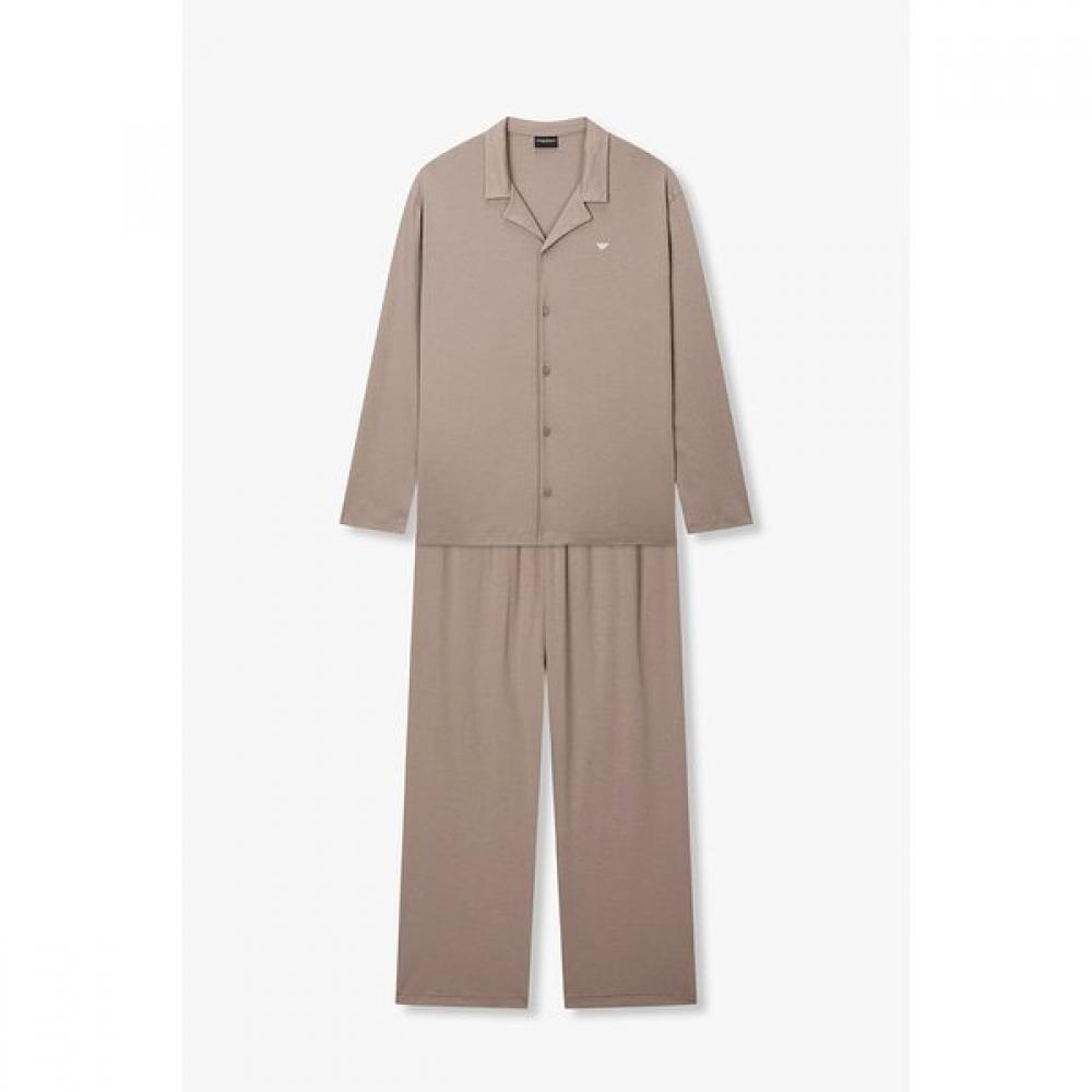 Emporio Armani Мужской пижамный комплект с контрастной вышивкой логотипа 0815339002 L(105)