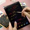 Medium Children’s Colorful Graffiti Scratch Art Book - Fun Drawing Paper for Elementary Students