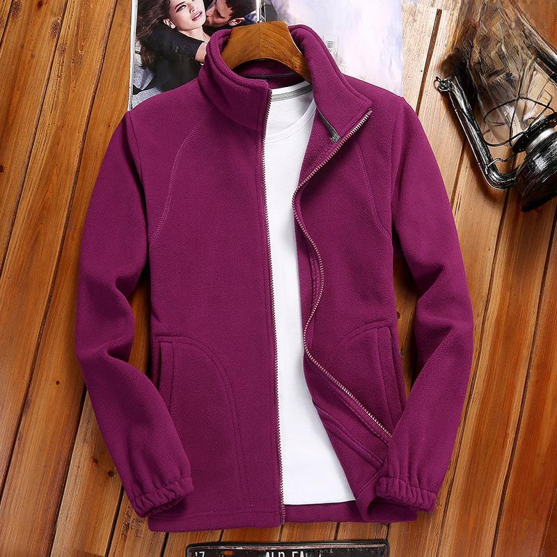 Damen & Herren Outdoor Polarfleecejacke - Warm, Dick, Korallenfleece Strickjacke Pullover