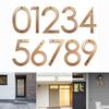 Floating House Number Gold Modern #0-9 Address Plaque