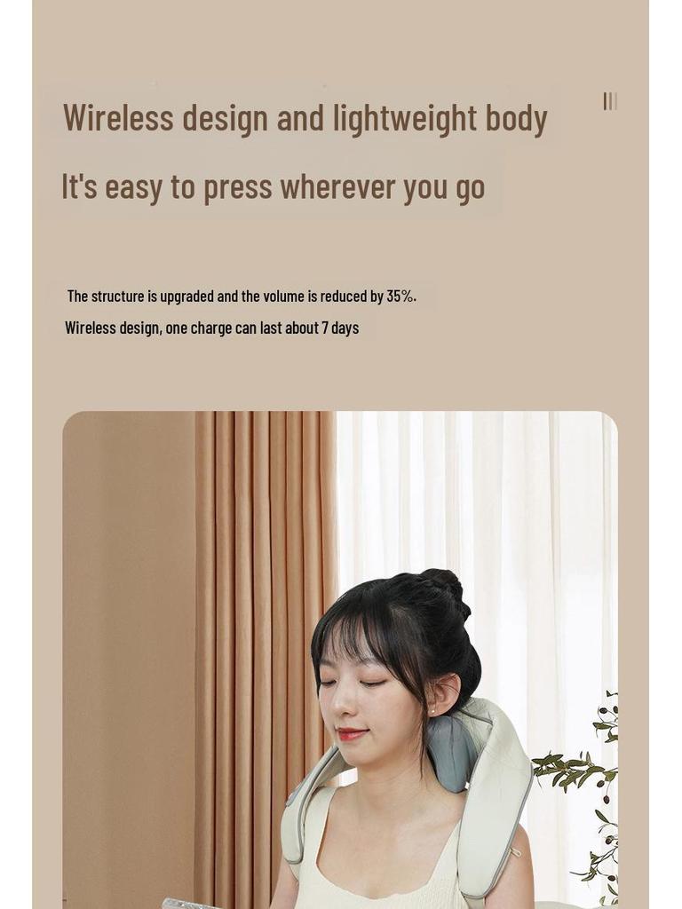 Cross-Border Neck and Shoulder Massager with Heating and Kneading Therapy
