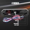 Motorcycle 3 In 1 LED Brake Tail Light DRL Sequential Turn Signal Lamp for Cafe Racer Moto ATV UTV UTE Truck Trailer RV 12V 24V