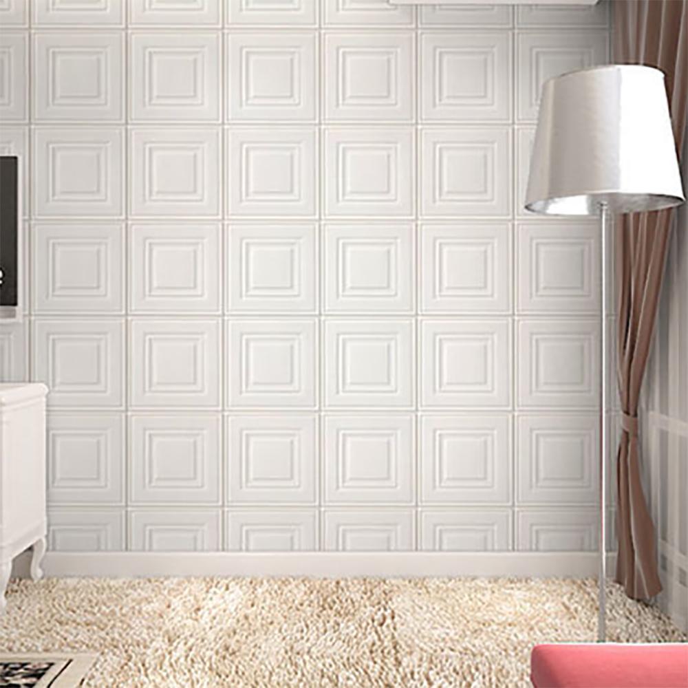 3D Wall Sticker Suspended Ceiling Sticker Living Room Background Decoration Soft Package Thickened Self Adhesive Wallpaper