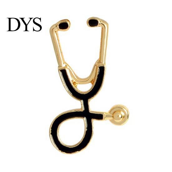 Creative Stethoscope Shape Brooch Pin Unisex Jewelry Gift for Nurse Doctor
