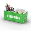 Miniature Realistic Shipping Container Model Simple Multifunctional Office Desktop Pen Holder Storage Box Home Decor Craft