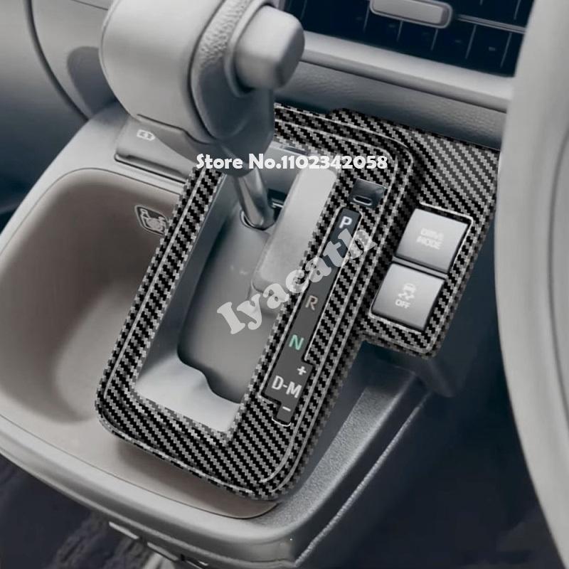 RHD For Toyota sienta 10 seris ABS carbonfiber Gas Hybrid center conlose Gear Shift Panel Cover interior Accessories
