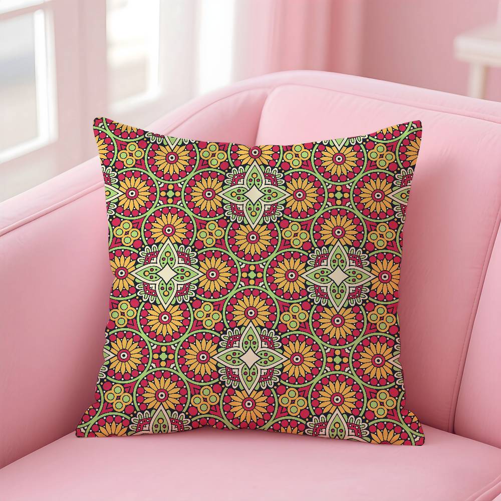 ART Indian Ethnic Pattern Pillow Case Pattern Printing Pillowcase Living Room Sofa Cushion Cover Bedroom Room Decor