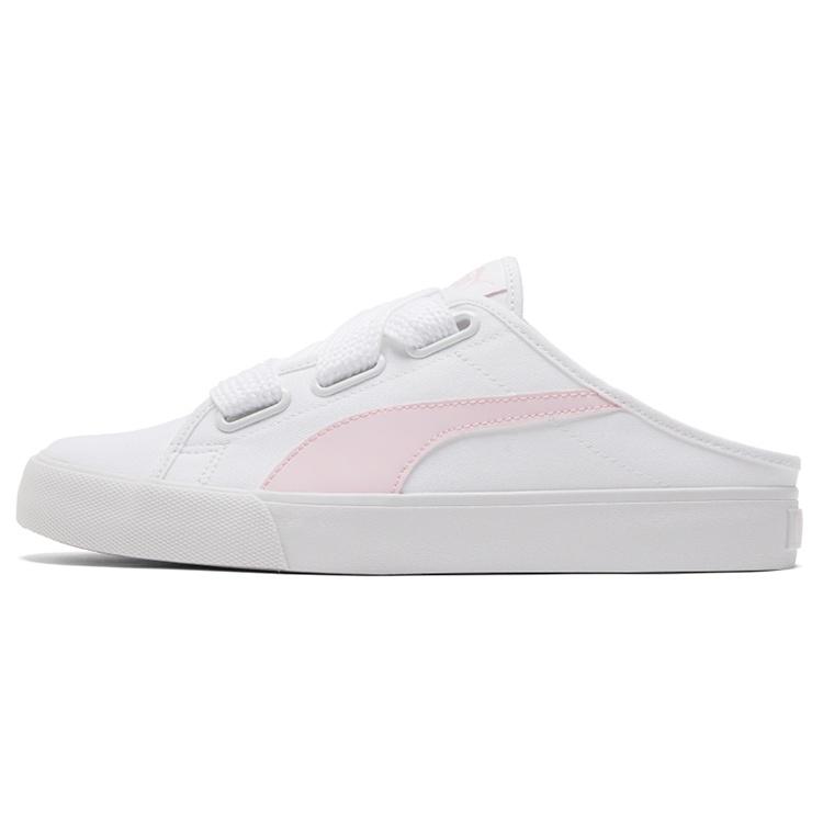 (WMNS) PUMA Bari Mule Ribbon Casual Skateboarding Shoes White Pink Women s 382331-04 EU 35.5