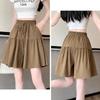 Women's Summer Ice Silk Wide-Leg Skort: Casual, Lightweight, Plus Size 5-Point Length