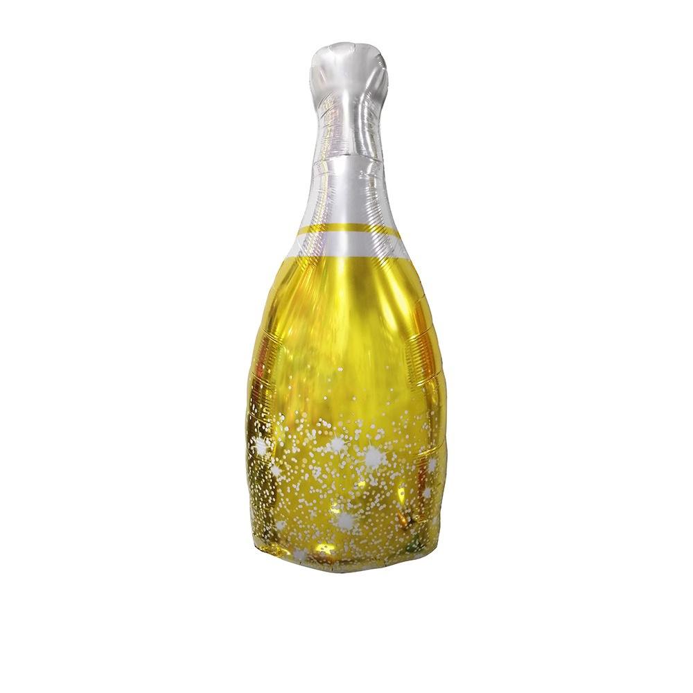 Birthday Decoration Anniversary Background Wall Decoration Holiday Supplies Champagne Wine Bottles Wine Glasses Aluminum Film Balloons