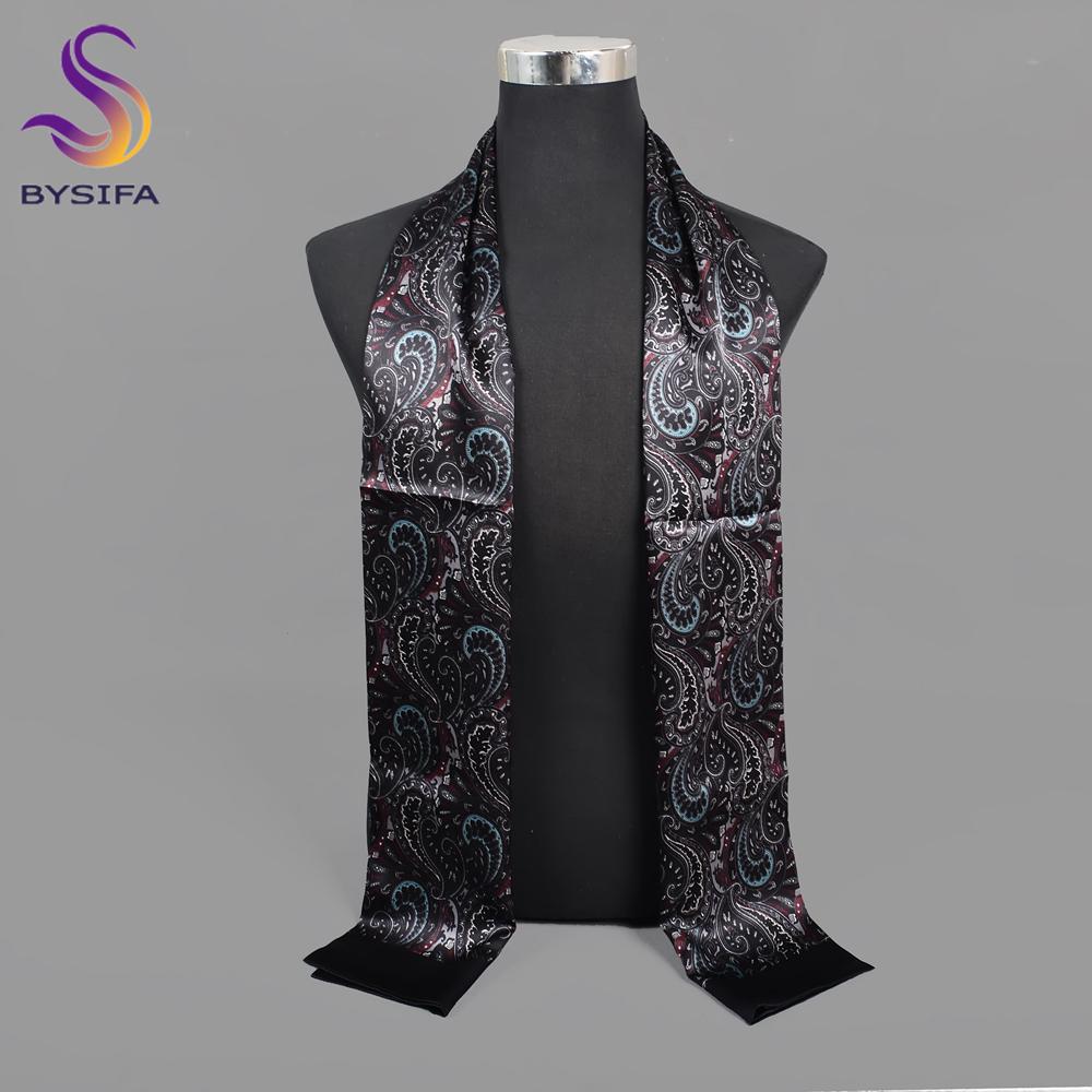 BYSiIFY|light Coffee Plaid Silk Cravat Scarf Men Winter Fashion Business Long Scarves Cravats Male Brand Soft Scarf Tie 160*26cm