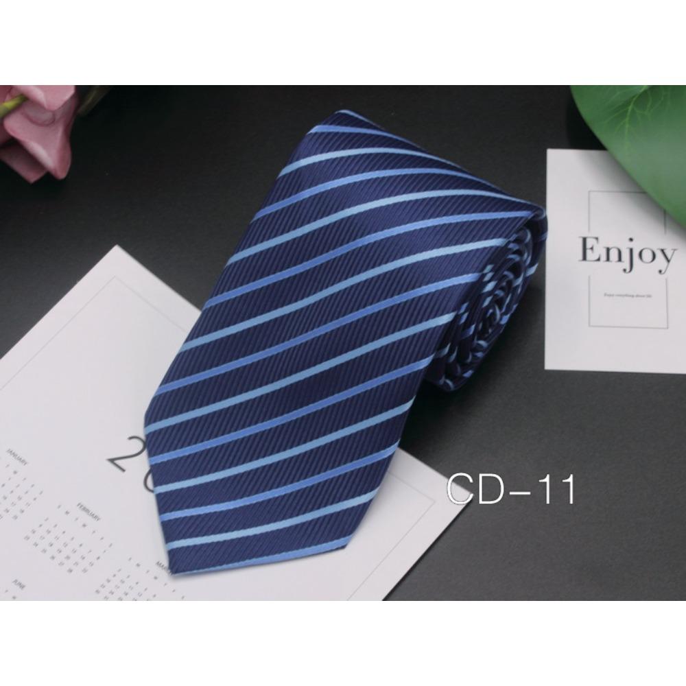 Men's Business Tie 8cm Professional Dress Interview Striped Tie Stylish Business-style Ties Navy Black Multi-colorTraditional Hand-knotted Design