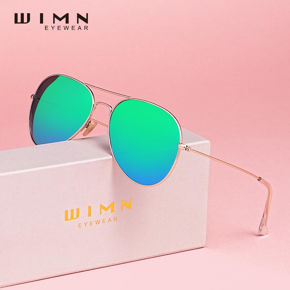 WIMN Pilot Alloy Men‘s Sunglasses Polarization UV400 Anti-reflection Parsnip Glasses Women Retro Light Weight Eyewear