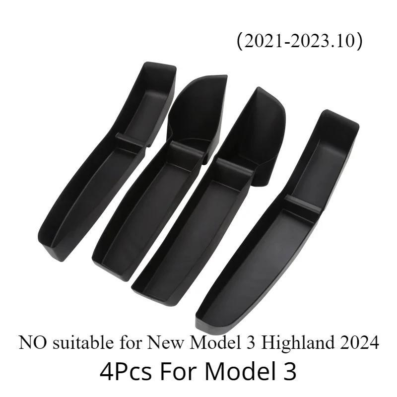 Car Door Side Storage Box for Tesla Model 3 Y Door Handle Armrest Umbrella Tray Organizer Front Rear Door Storage Accessories