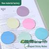 Round Morandi Color Semi-Transparent PET Sticky Notes - Student Index Stickers for Classification
