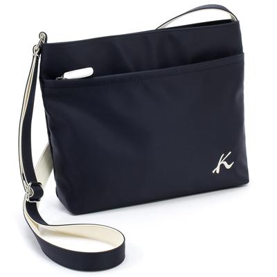 Crossbody Skuldertaske Mørk 10911 [Kitamura] R-0702 Dame Blå/Elfenben [Marineblå]