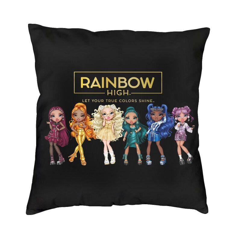 Luxury Rainbow High Slumber Party Dolls Sofa Cushion Cover Polyester Throw Pillow Case Home Decorative Pillowcase
