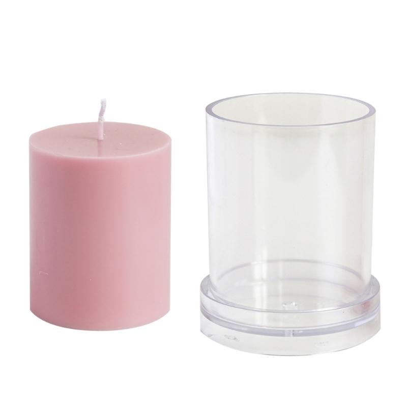 Clear Candlestick Molds Cylindrical Candle Mould for Church Christmas Wedding Dinner Valentine Day Home Decoration