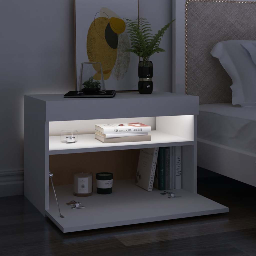 Moderne, Minimalistische TV-Schränke Mit LED-Beleuchtung Für Wohnzimmer Und Schlafzimmer, Aufbewahrungssideboards, 60x35x40 Cm