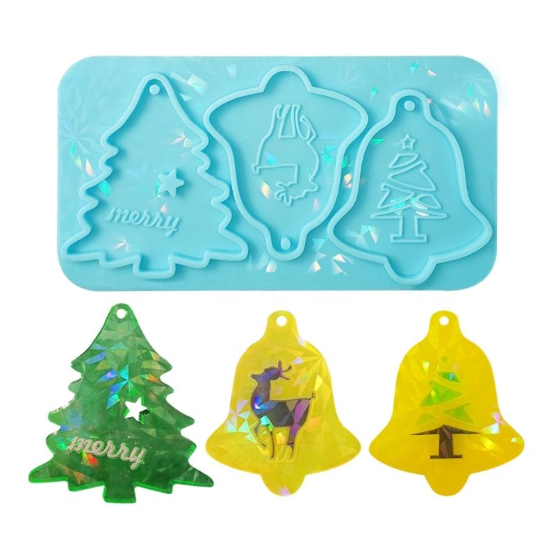 Shiny Light and Shadow Ornaments Silicone Epoxy Keychain Mold DIY Earrings Pendant Jewelry for Valentine Gift Crafts